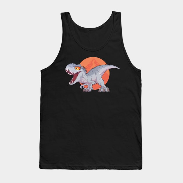 Unleashed Fury: The Indominus Rex Tank Top by WorldDinosaurs